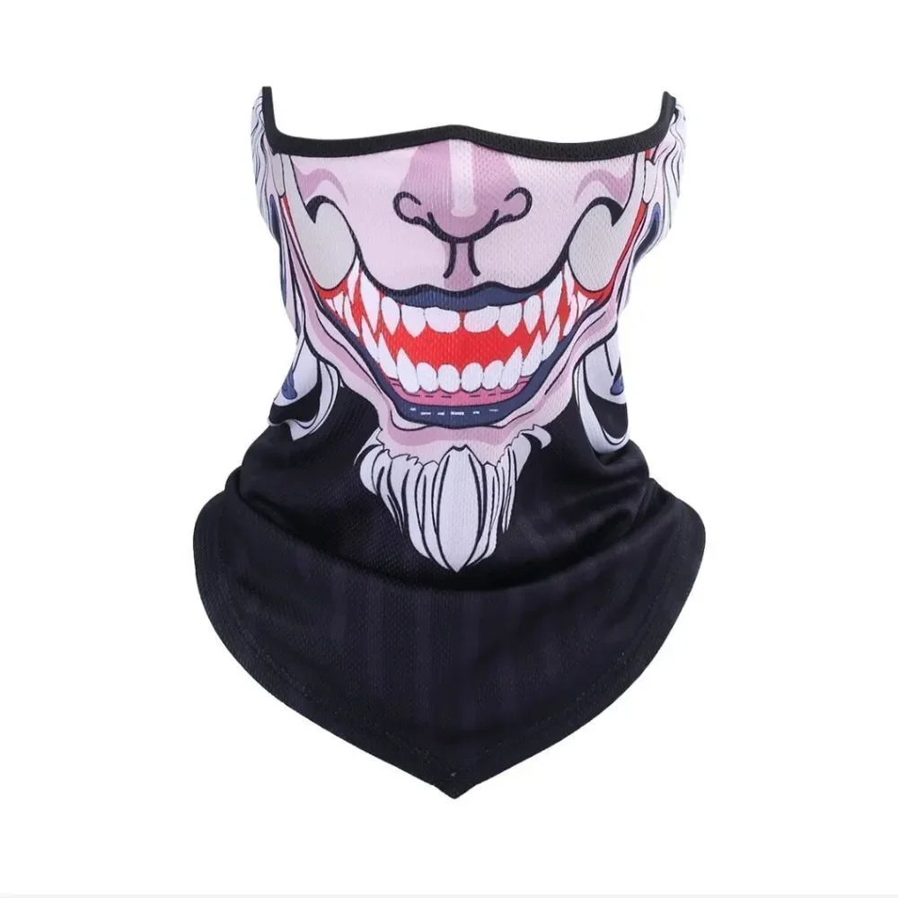 Half Face Mask Motorcycle Cycling Halloween UV Protection Balaclava Neck Scarf